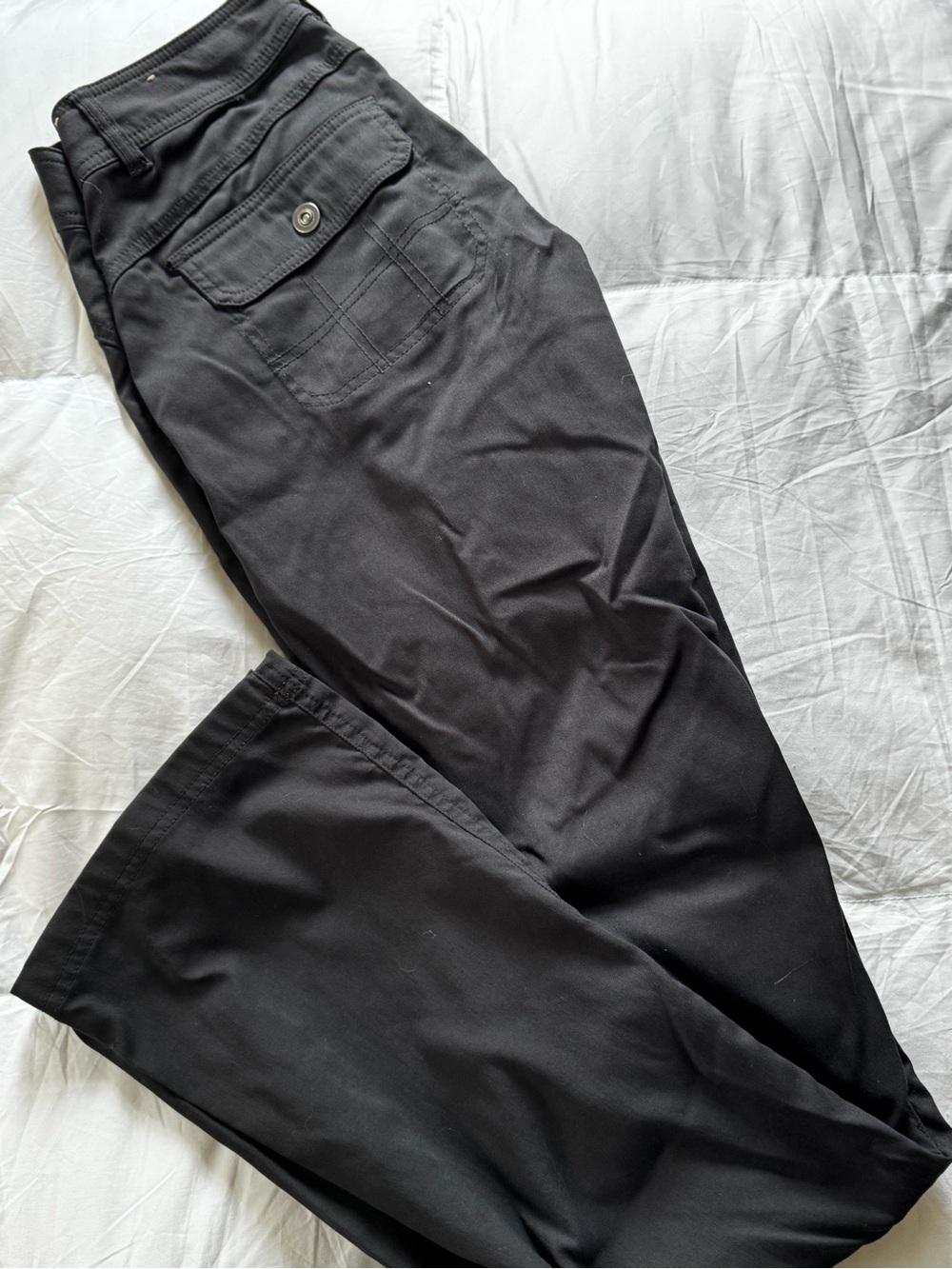 Prana Lightweight Straight Leg Cargo Pant - BLACK Size 4 TALL